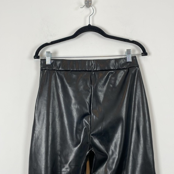 Abercrombie & Fitch Vegan Leather Straight Leg Side Zip Closure Womens M Pants - Picture 7 of 8